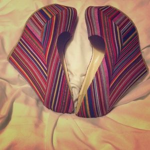COPY - Colorful Striped Wedges like Steve Madden